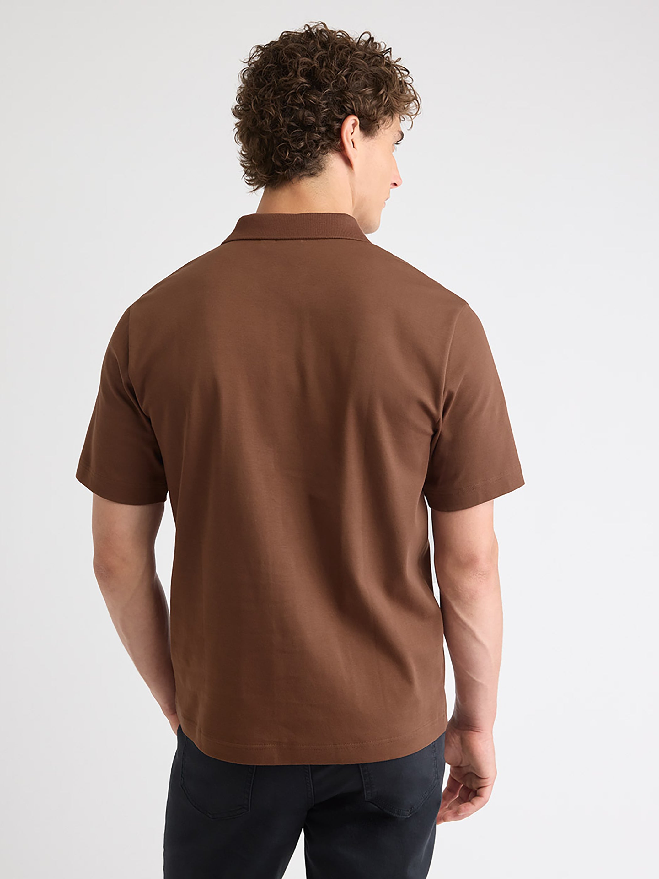 Polo Uni à Manches Courtes