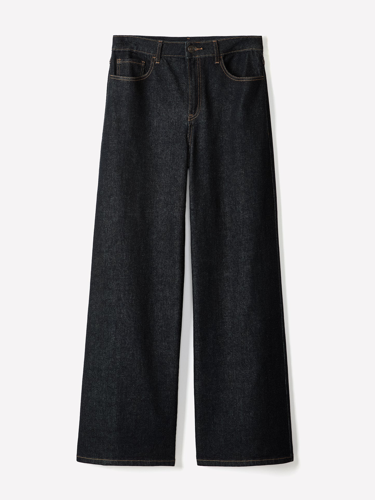 Dark-Wash High-Rise Ultra-Wide-Leg Jeans