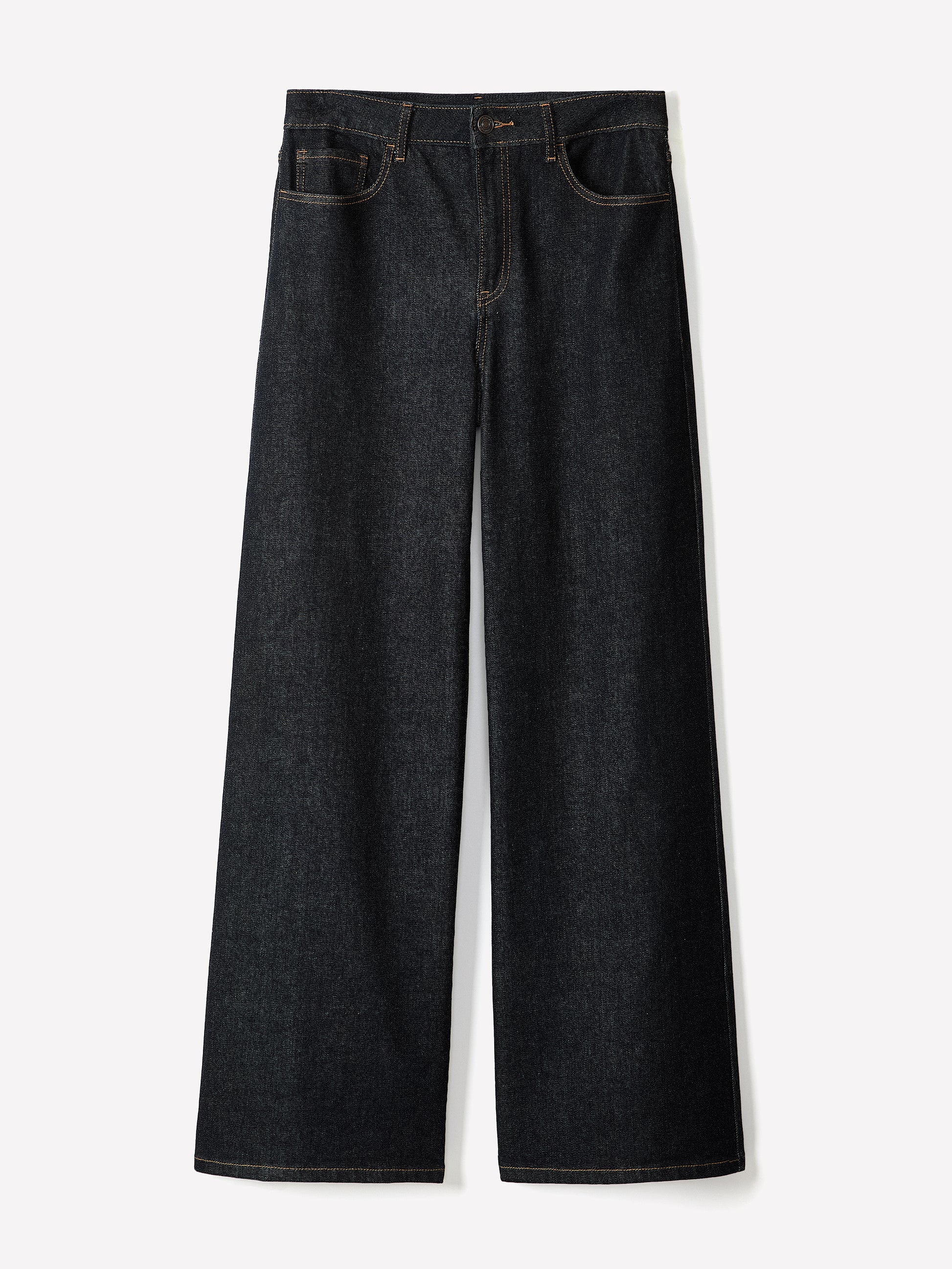 Dark-Wash High-Rise Ultra-Wide-Leg Jeans