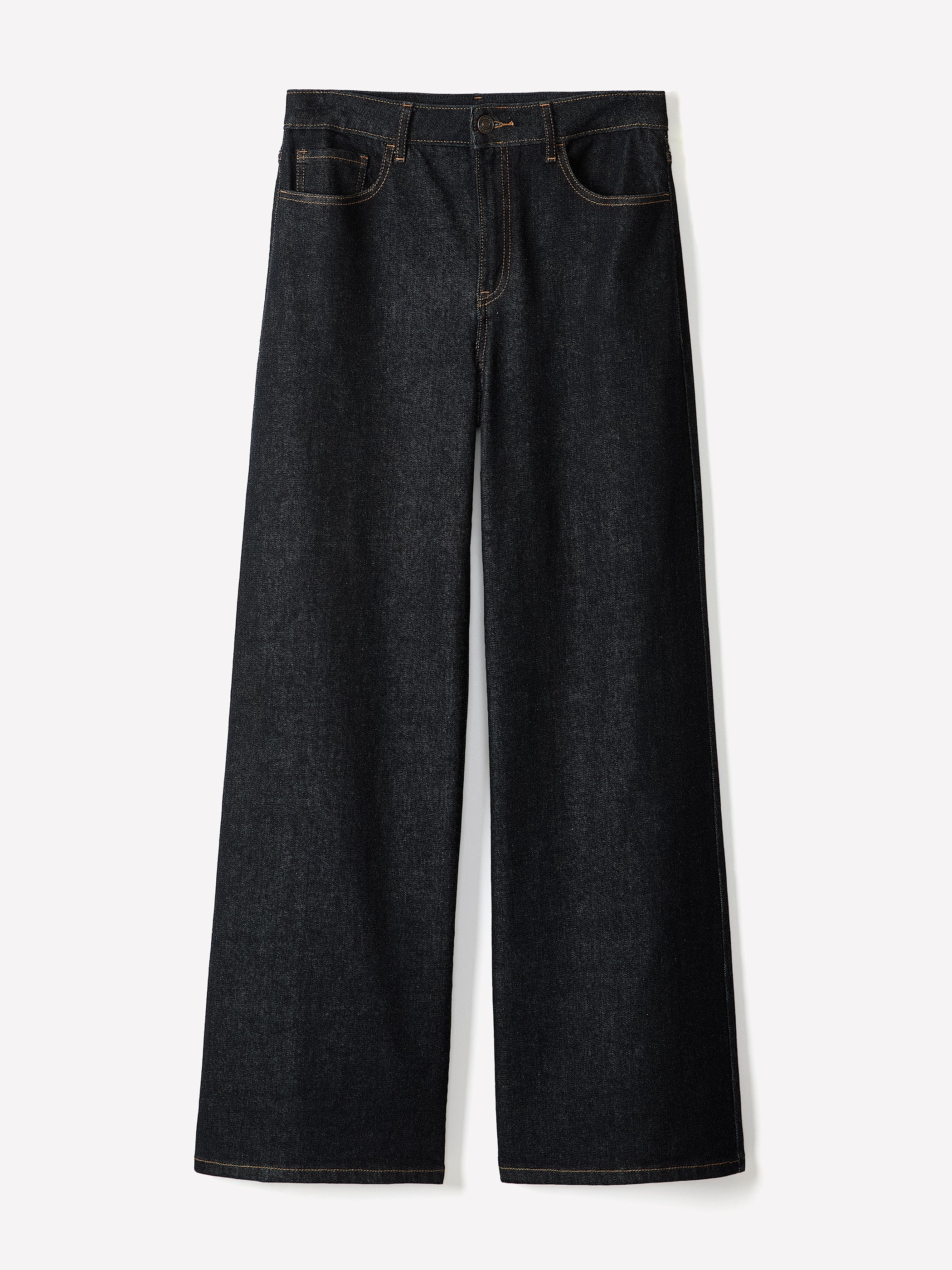Dark-Wash High-Rise Ultra-Wide-Leg Jeans