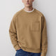 Knit Fleece Pullover Raglan Crew Neck