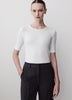 Elbow-Sleeve Crew-Neck Fitted Tee