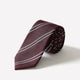 Woven Skinny Silk Tie with Double Stripe Pattern