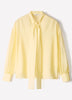 Woven Lyocell Blend Tie Sleeve Blouse