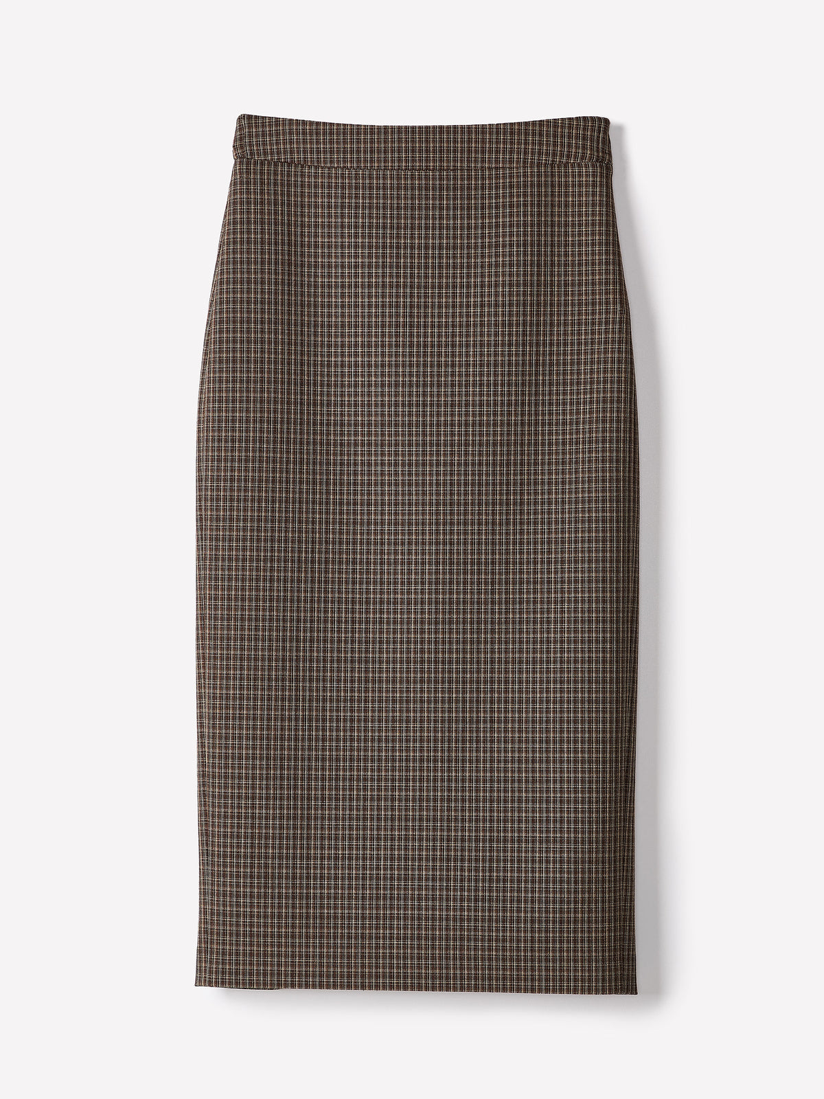 Plaid Straight Midi Skirt