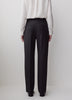 Woven High Rise Long Straight Stretch Pant