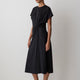 Knit V-Neck Dollman Midi Dress with Silk Blend
