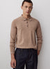 Merino Wool Knit Polo Sweater Long Sleeve
