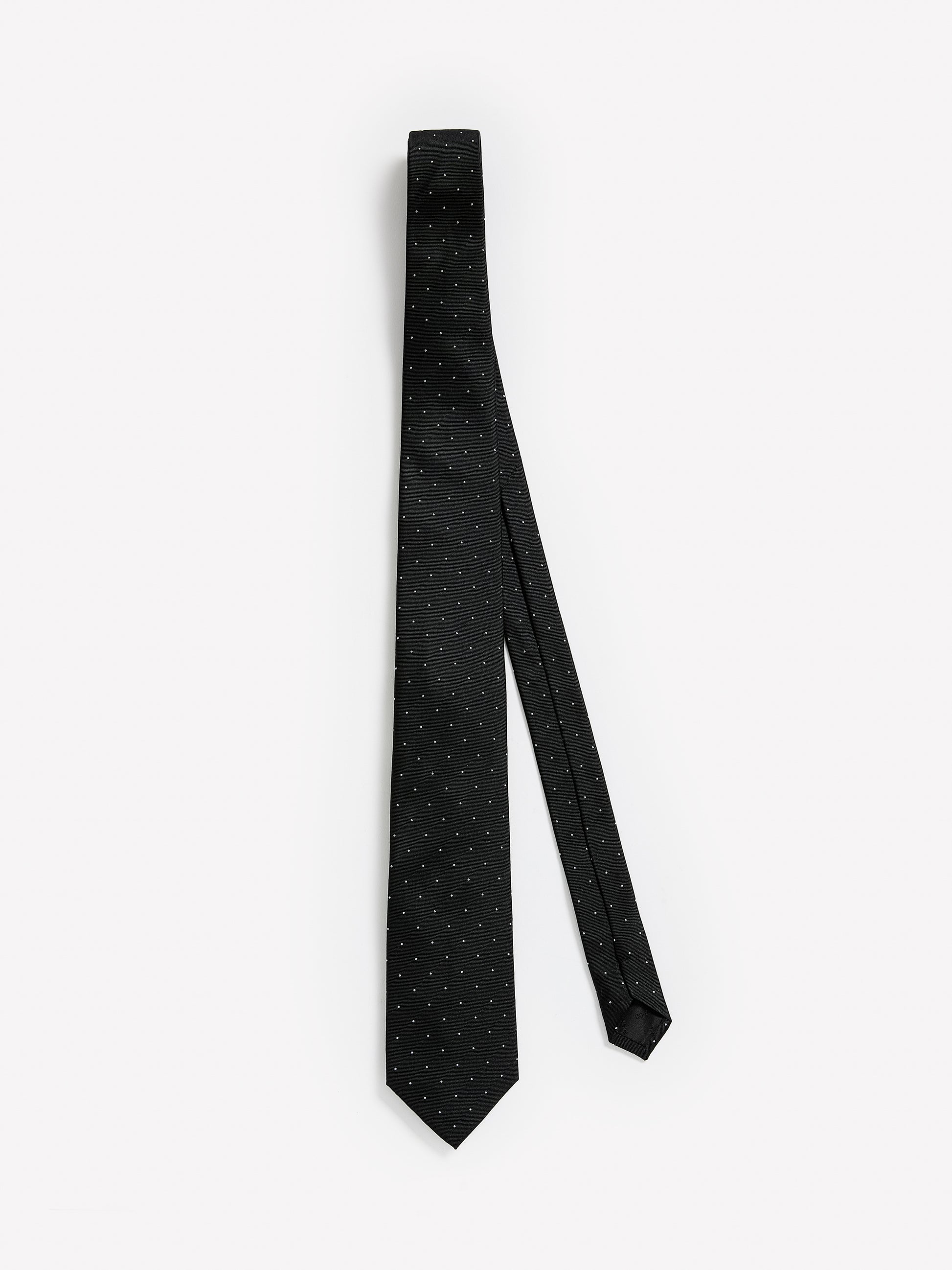 Black Regular Tie with Micro Dots