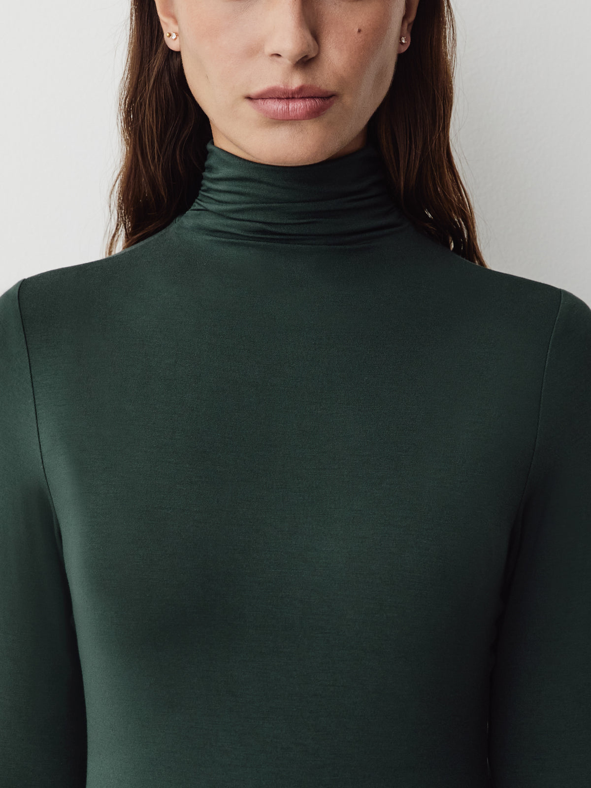 Long-Sleeve Mock-Neck Top