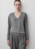 Long-Sleeve V-Neck Oversized Merino Sweater