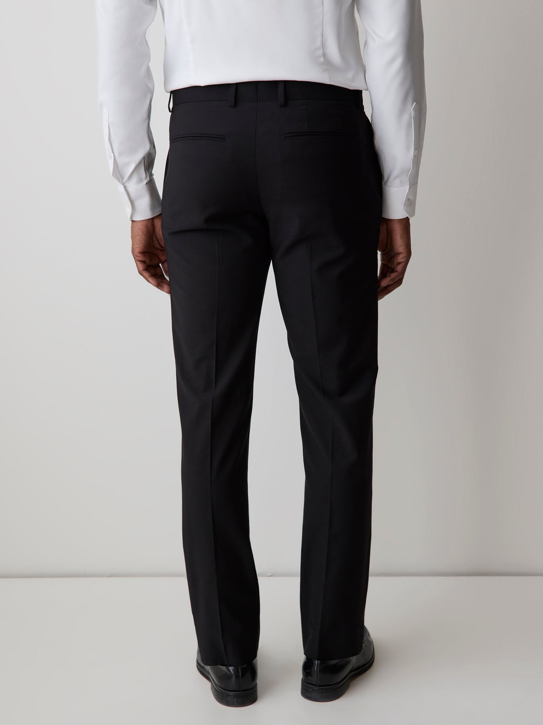 Essential Black Wool-Blend Suit Pant