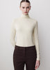 Knit Pullover Fitted Stretch Viscose Mock Neck