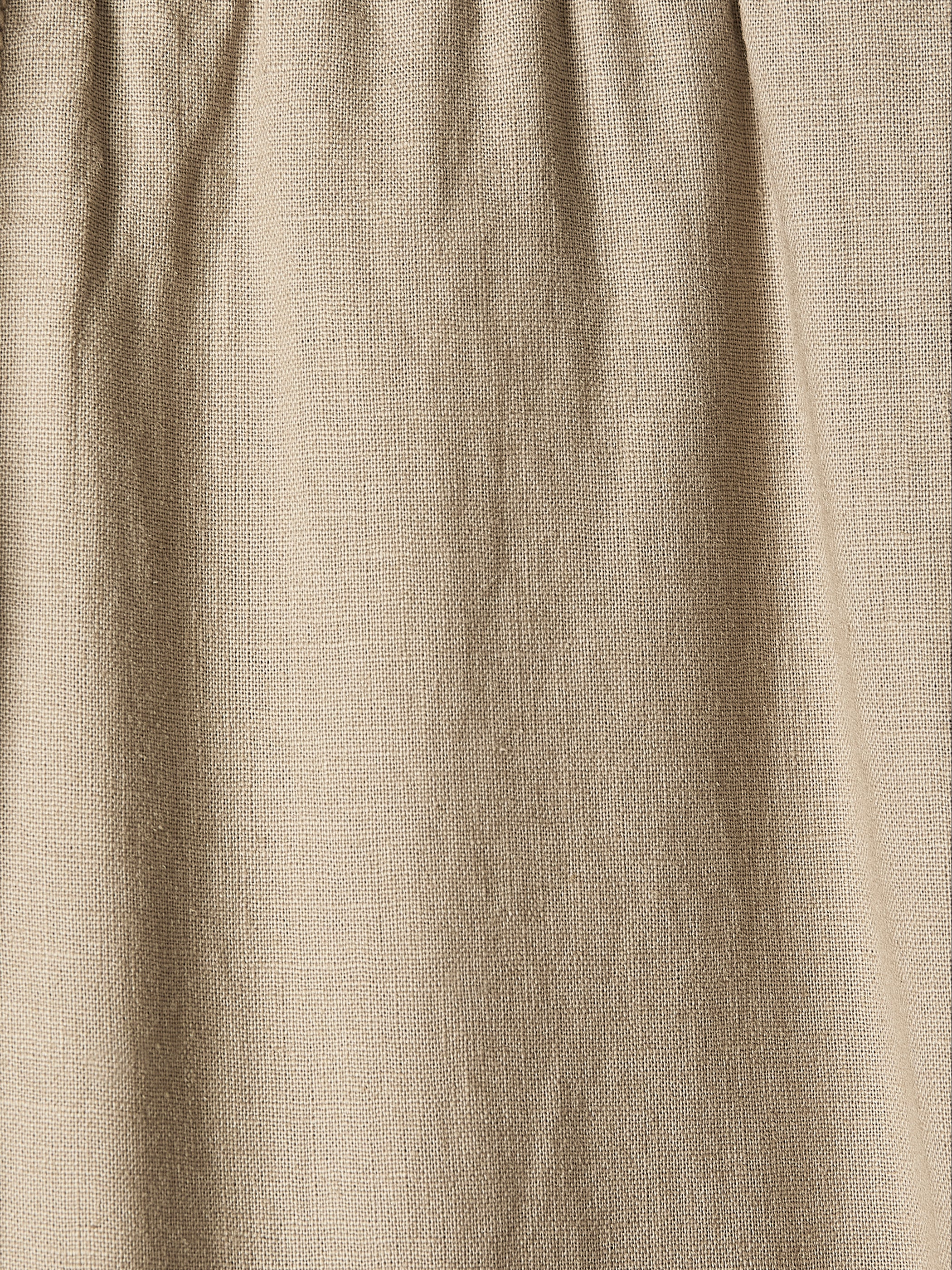 Linen-Blend Pants with Elastic Waistband and Drawstring