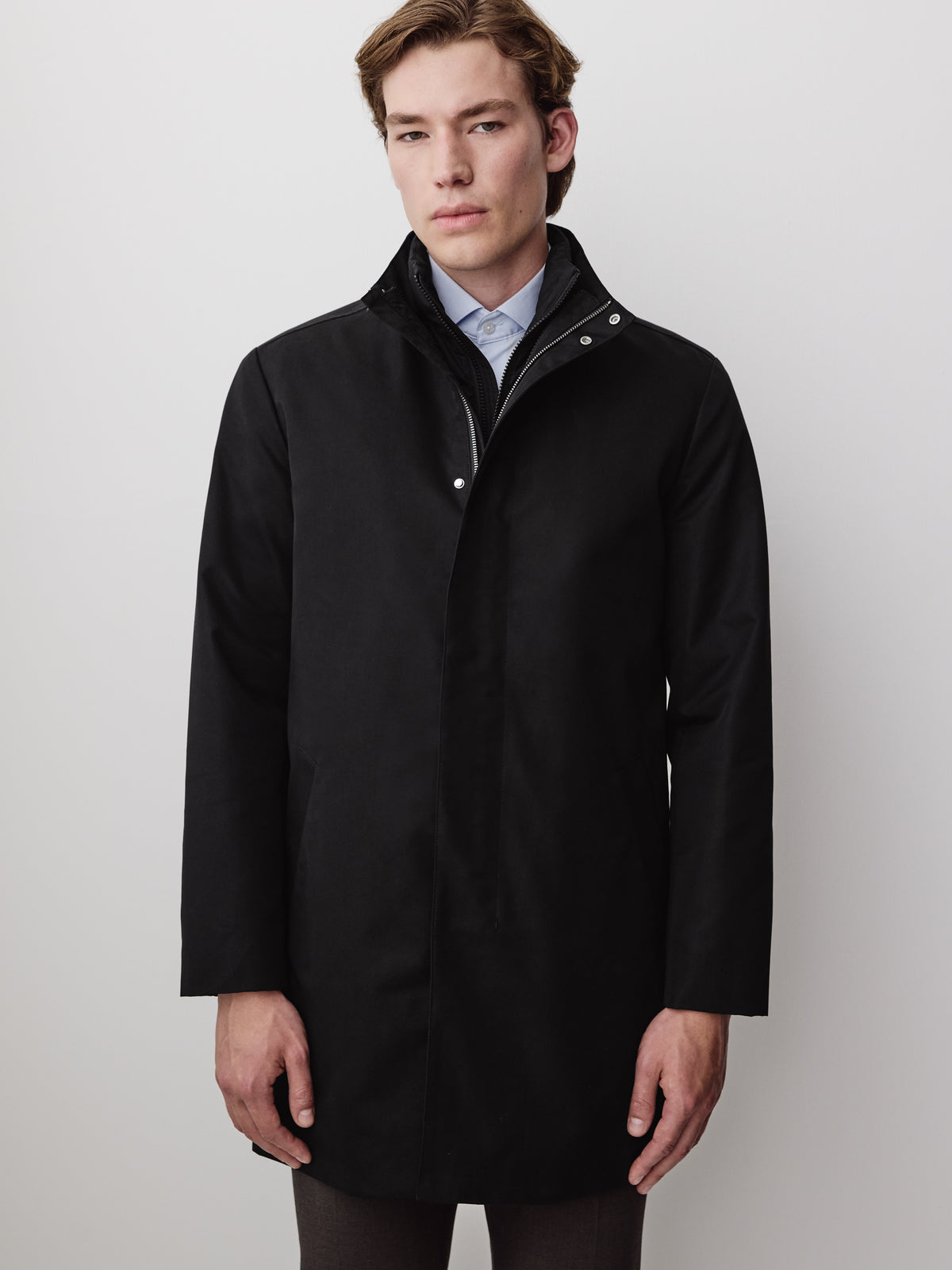 Woven Cotton Blend Mens Outerwear Jacket