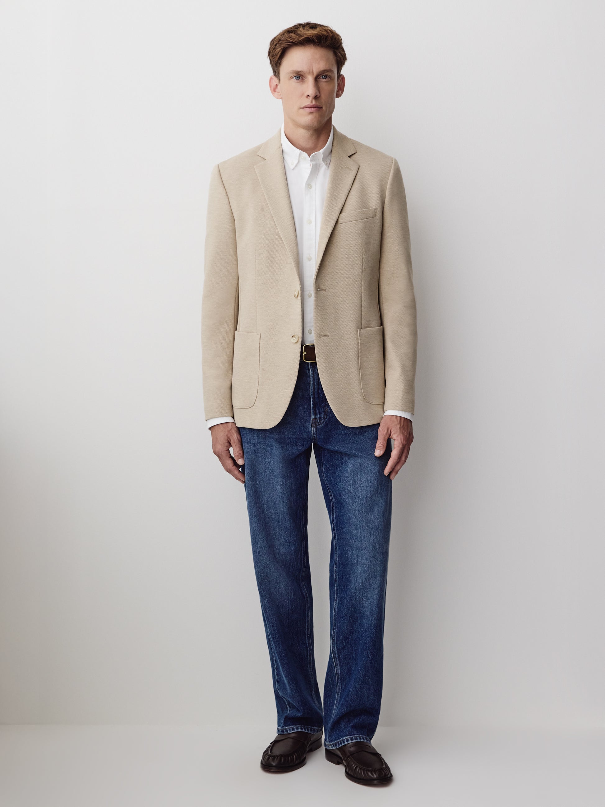 Slim Fit Knit Blazer