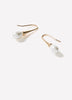 Pendant Earrings with Glass Pearl Detail