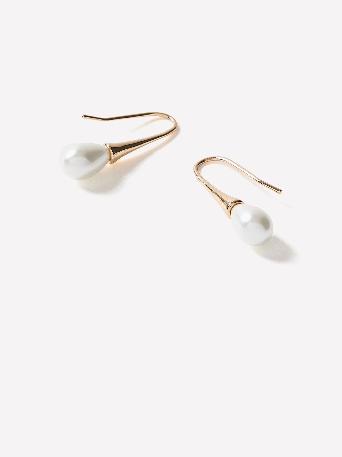 Pendant Earrings with Glass Pearl Detail