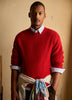 Knit Crewneck Sweater Cotton Cashmere Blend