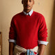 Knit Crewneck Sweater Cotton Cashmere Blend