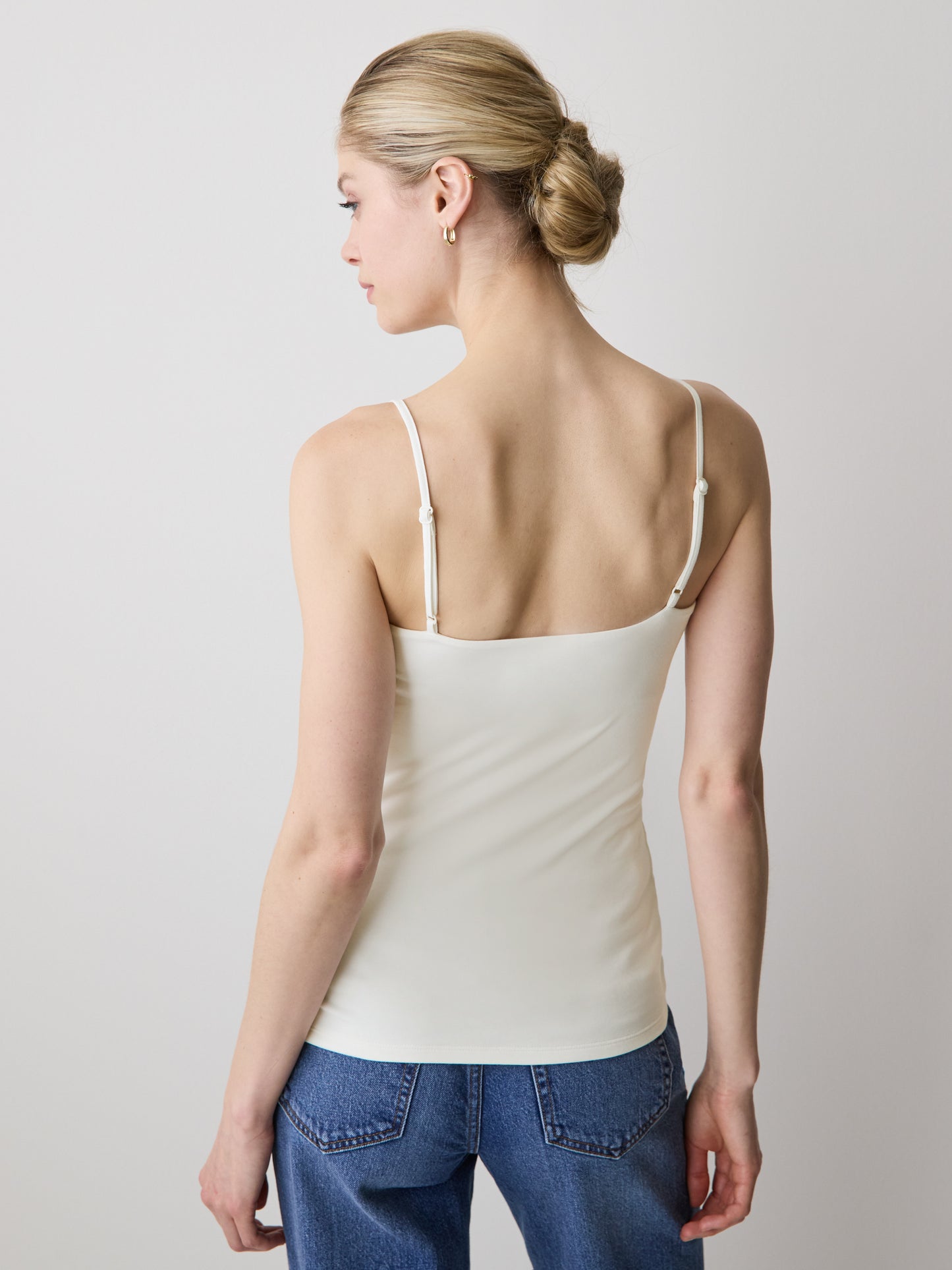 Knit Tank Top Bodycon Fit Adjustable Straps