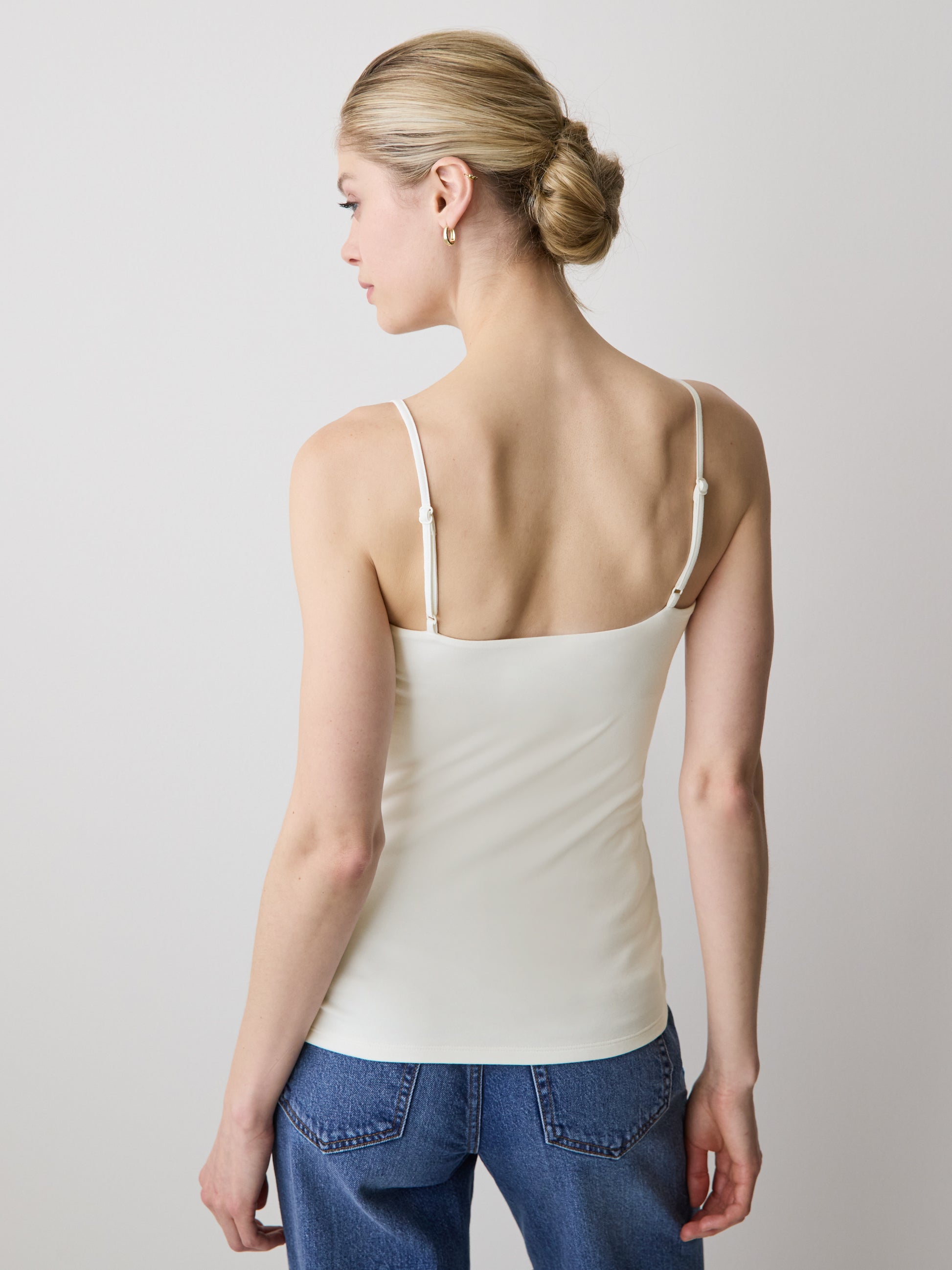Knit Tank Top Bodycon Fit Adjustable Straps