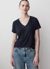 Knit Pullover V-Neck Tee Silk Blend