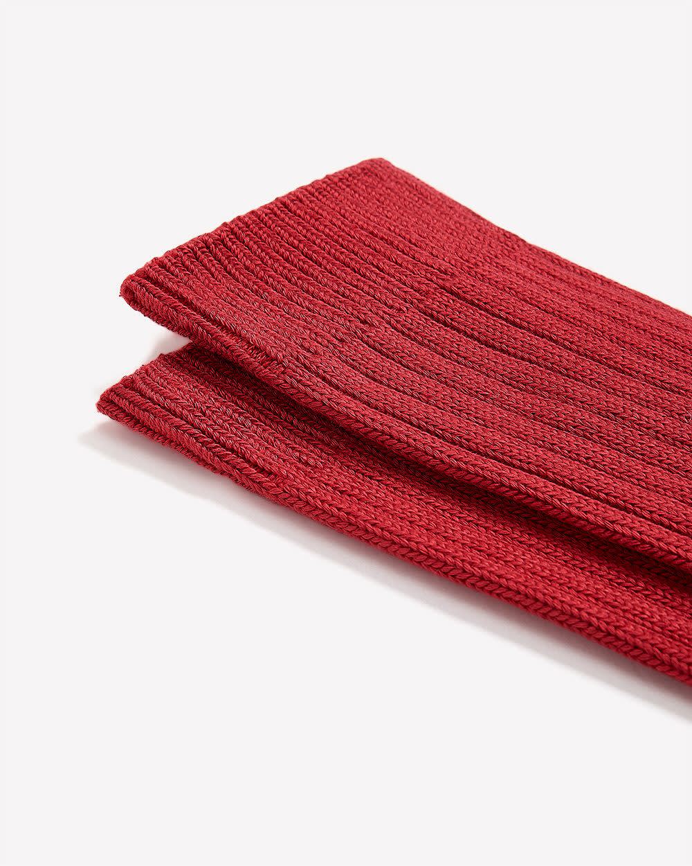 Ribbed Chunky-Knit Socks