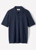Merino Wool Polo Sweater Short Sleeve