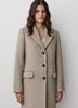 Classic Wool-Blend Three-Button Coat