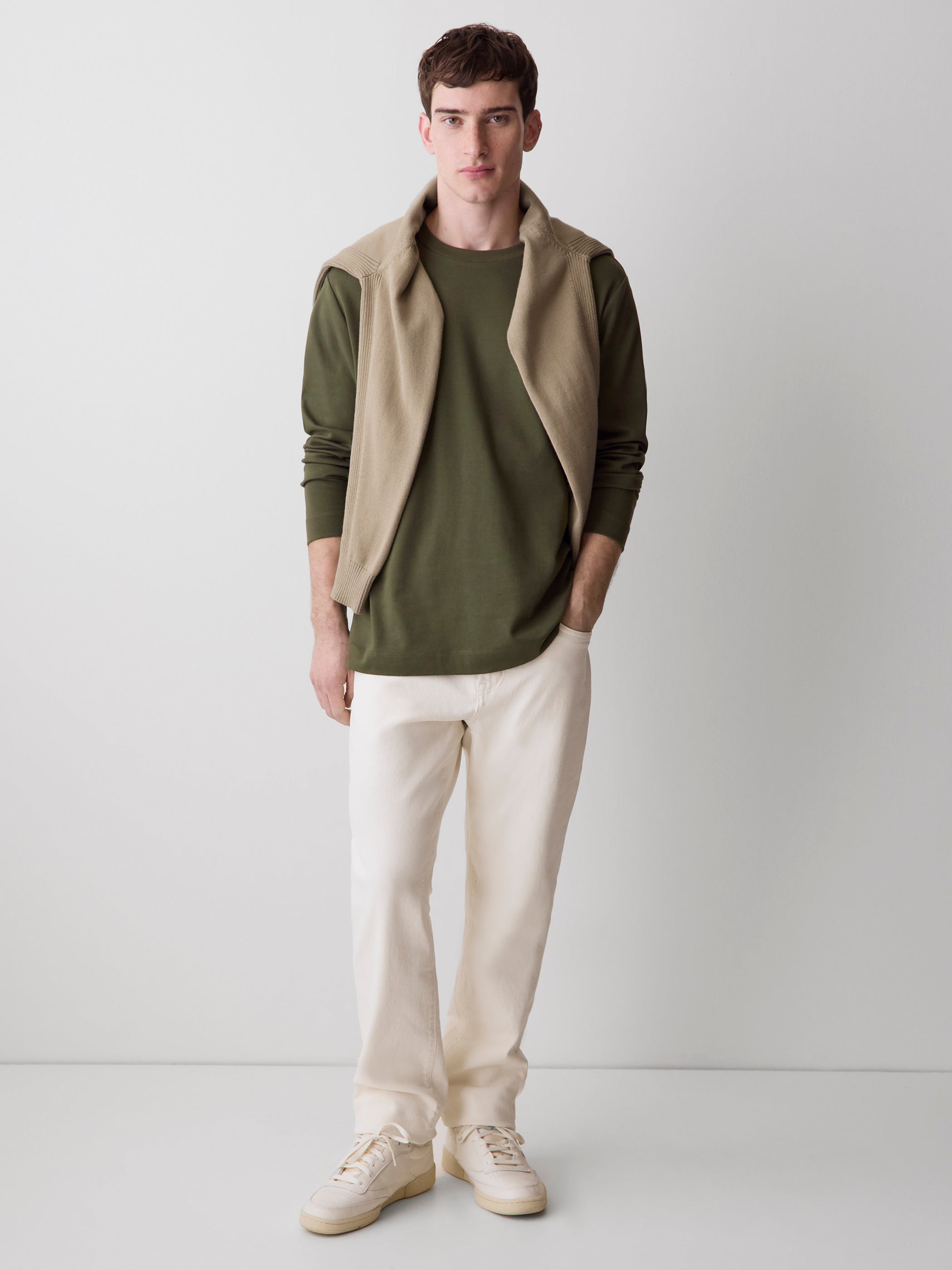 T-Shirt à Manches Longues et Col Rond