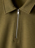 Long-Sleeve Half-Zip Polo Sweater