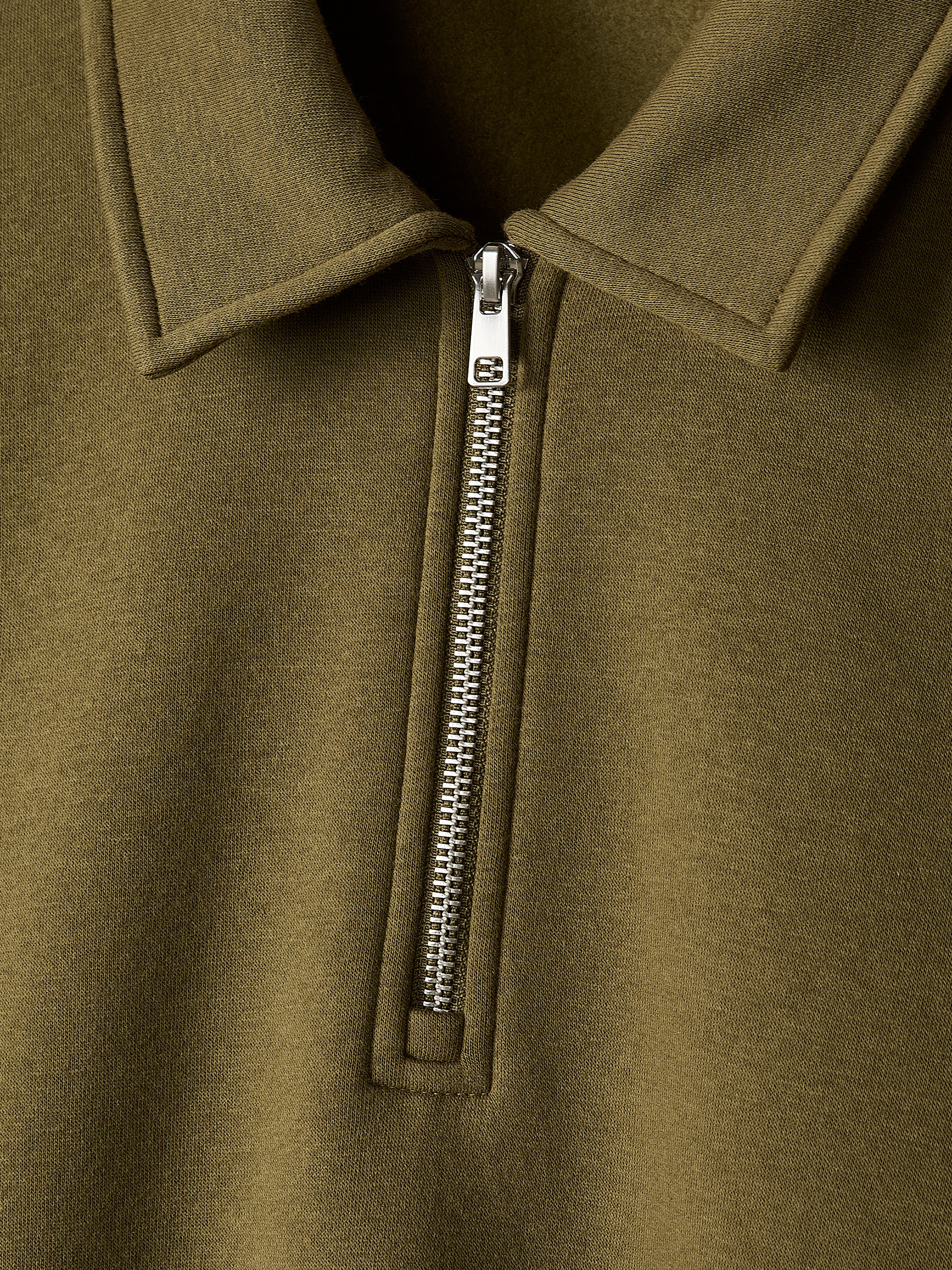 Long-Sleeve Half-Zip Polo Sweater