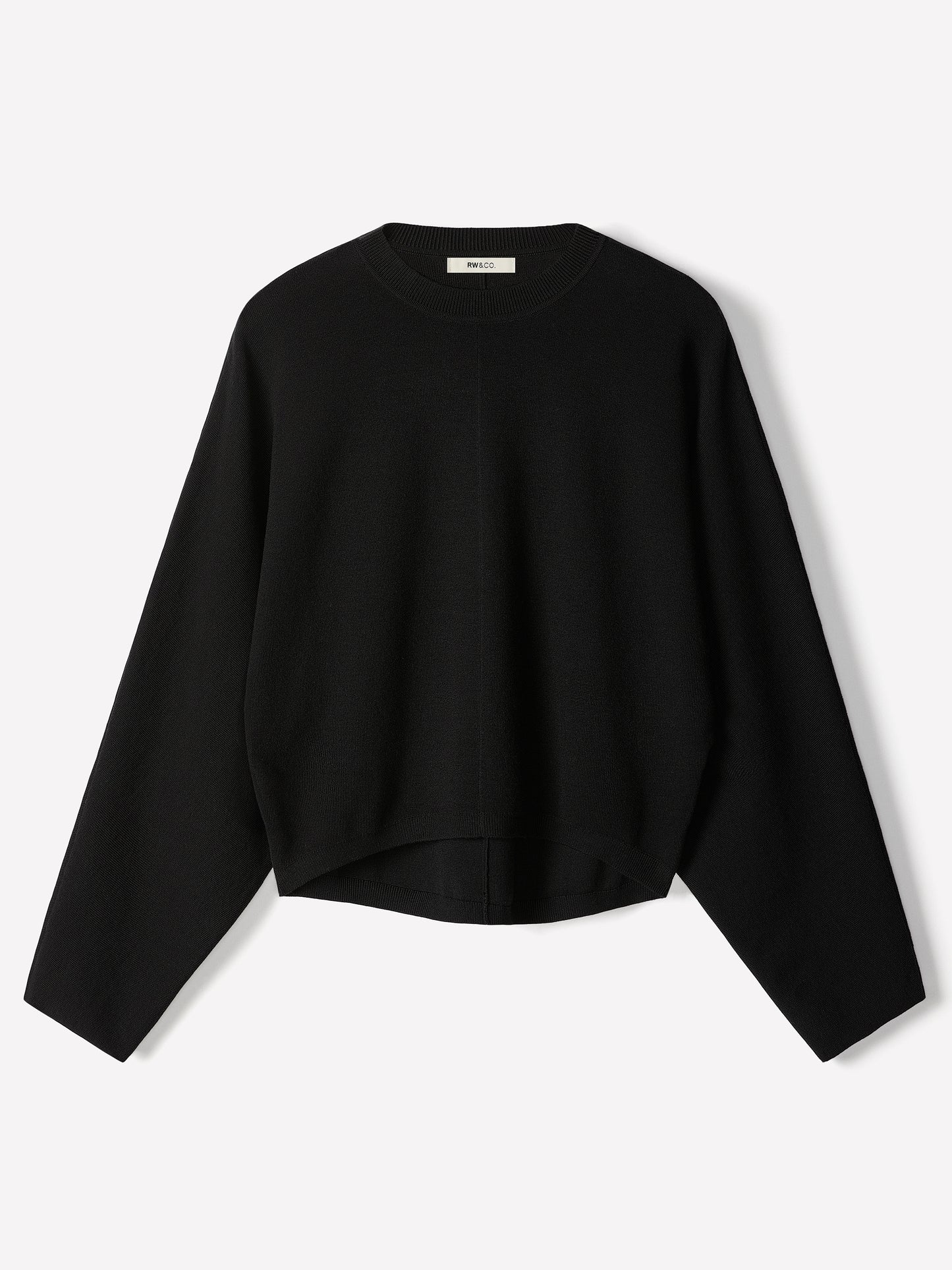 Knit Sweater Dolman Sleeve Cotton Blend