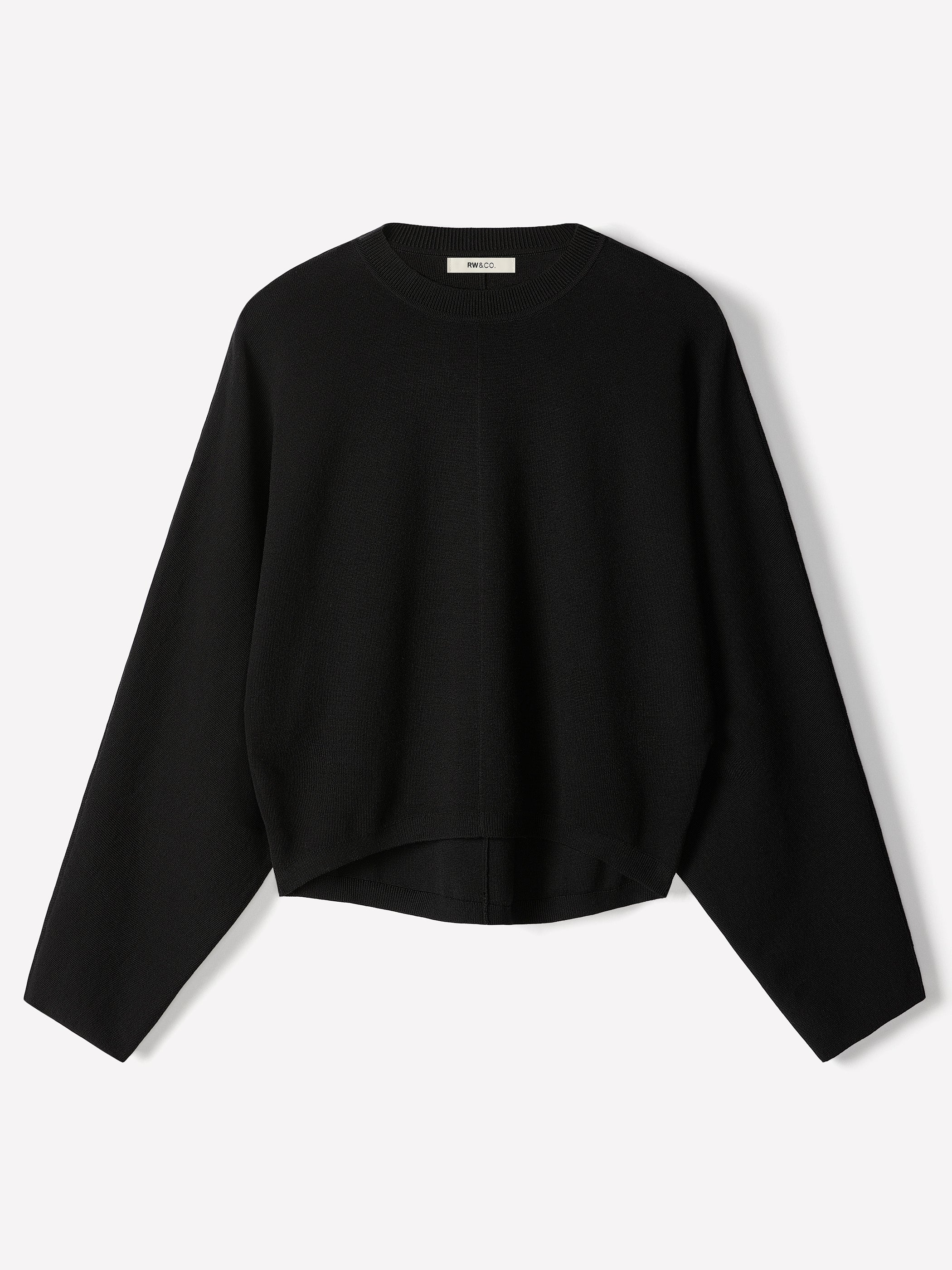 Knit Sweater Dolman Sleeve Cotton Blend