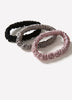 Woven Silk Hair Scrunchies Pack of 3