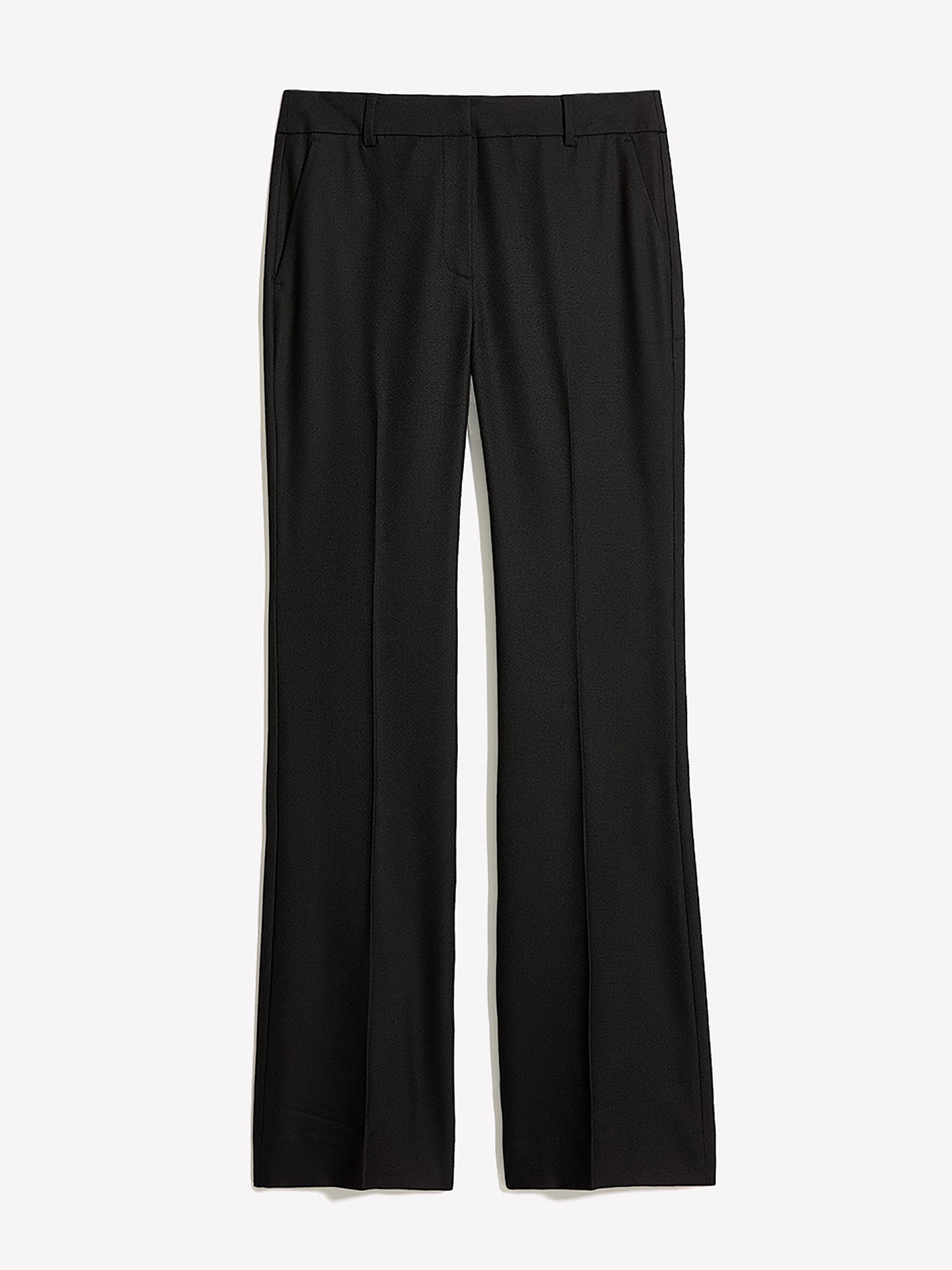 Wool-Blend Mid-Rise Flare-Leg Pant