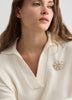 Pearl Brooch with Rhinestones