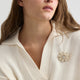 Pearl Brooch with Rhinestones