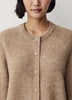 Wool-Blend Long-Sleeve Crew-Neck Cardigan