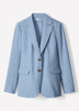 Light Blue Two-Button Fitted Blazer