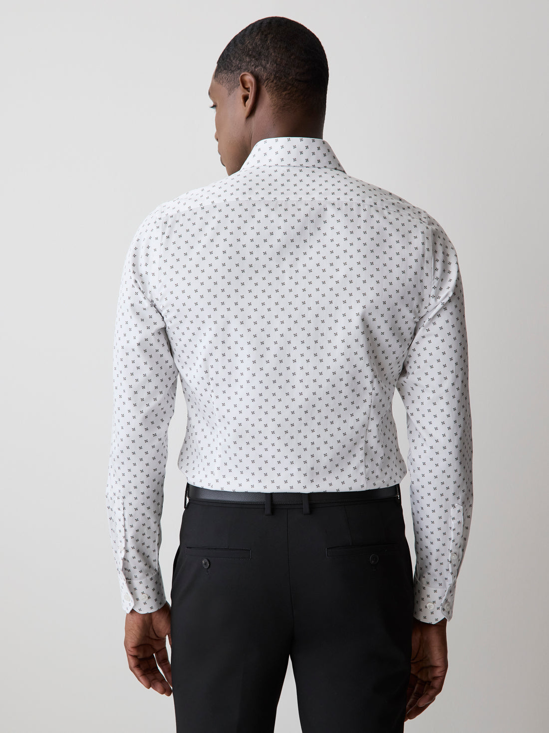 Men's Slim-Fit Dress Shirt Floral Dotted Pattern – RW&CO
