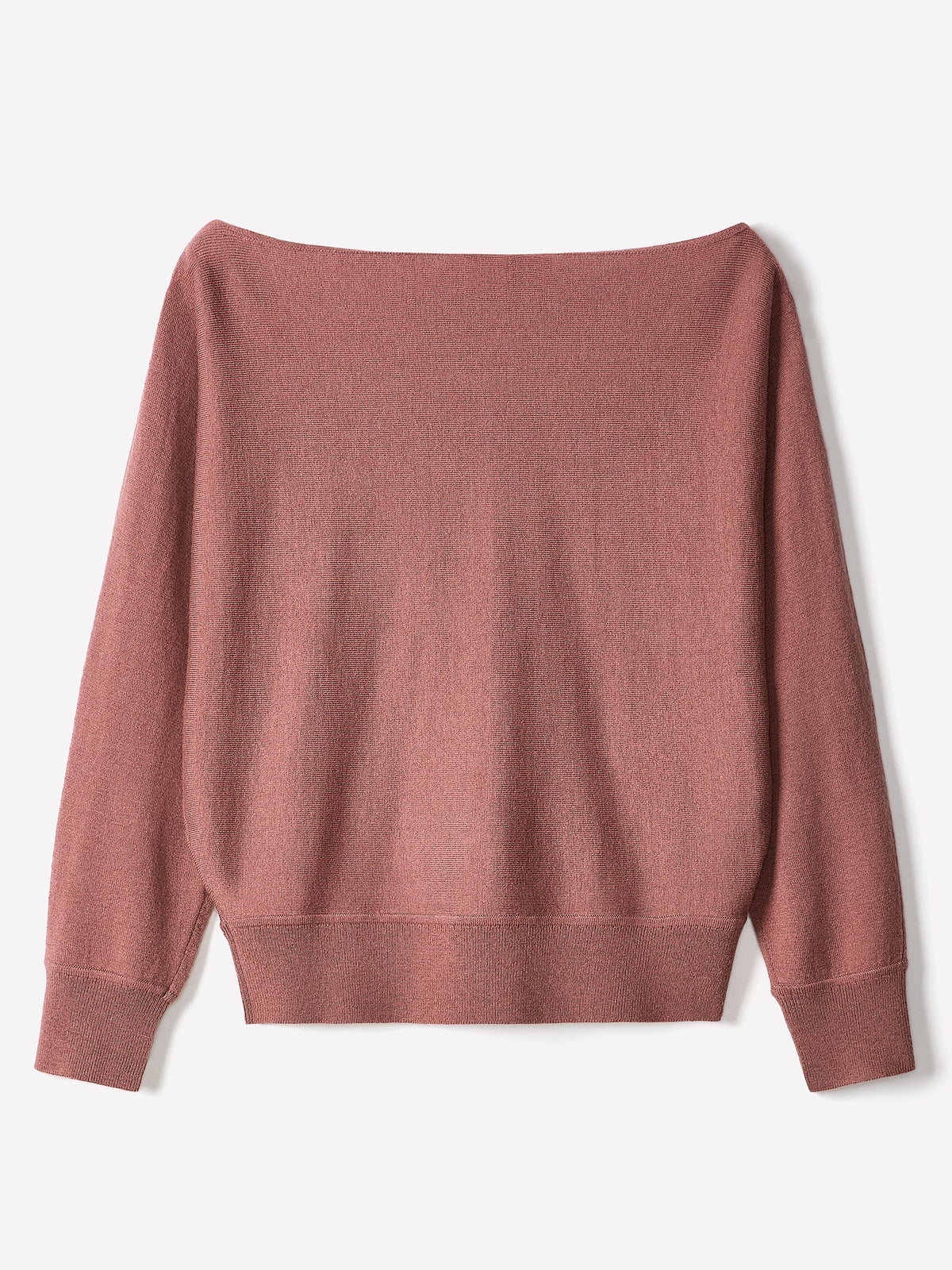 Long-Sleeve Off-the-Shoulder Merino-Wool Sweater