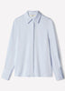 Woven Satin Long Sleeve Shirt