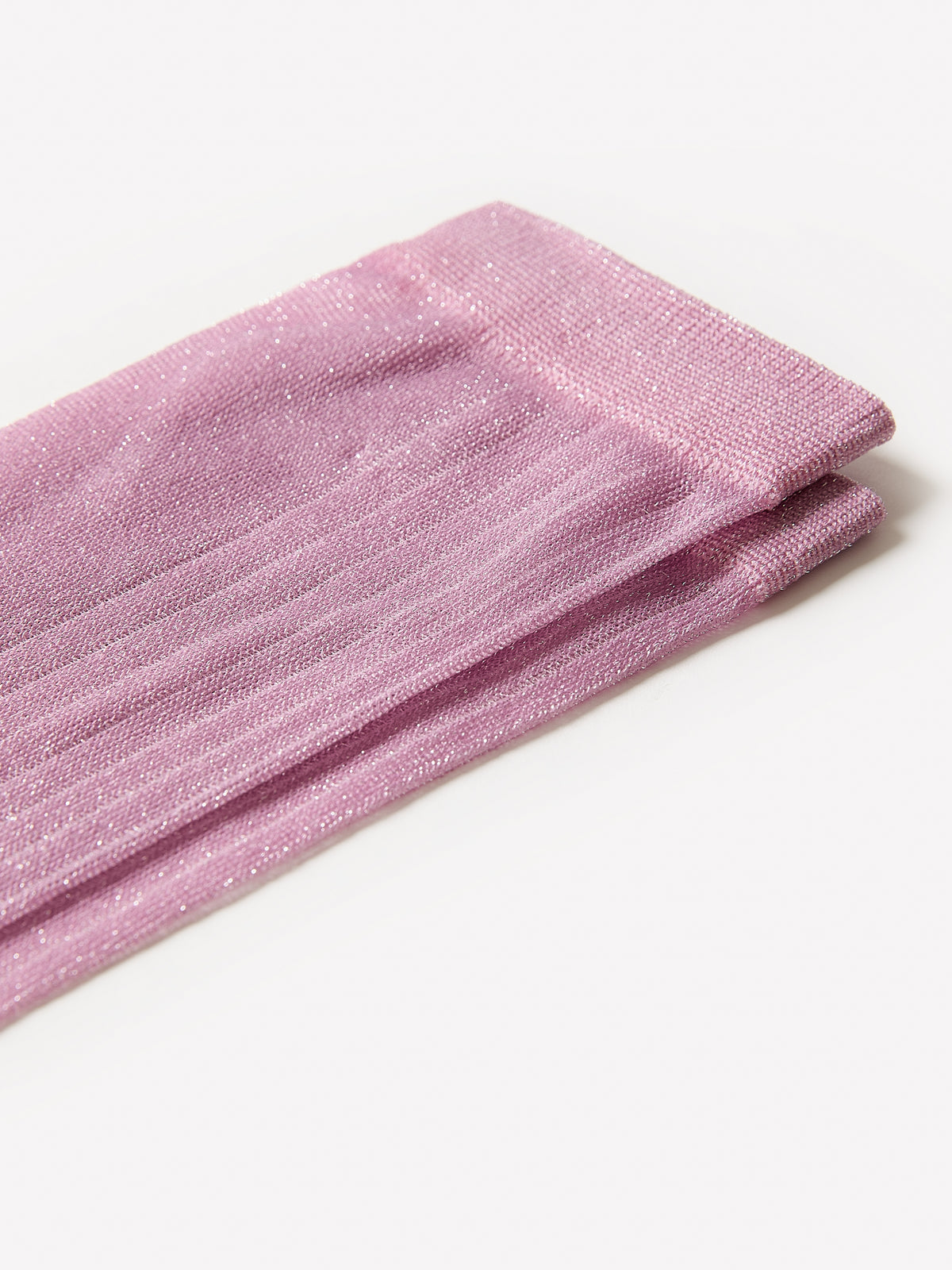 Sheer Crew Socks with Metallic Fibres