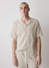Men's Knit Tailored Collar Shirt Textured Stripe