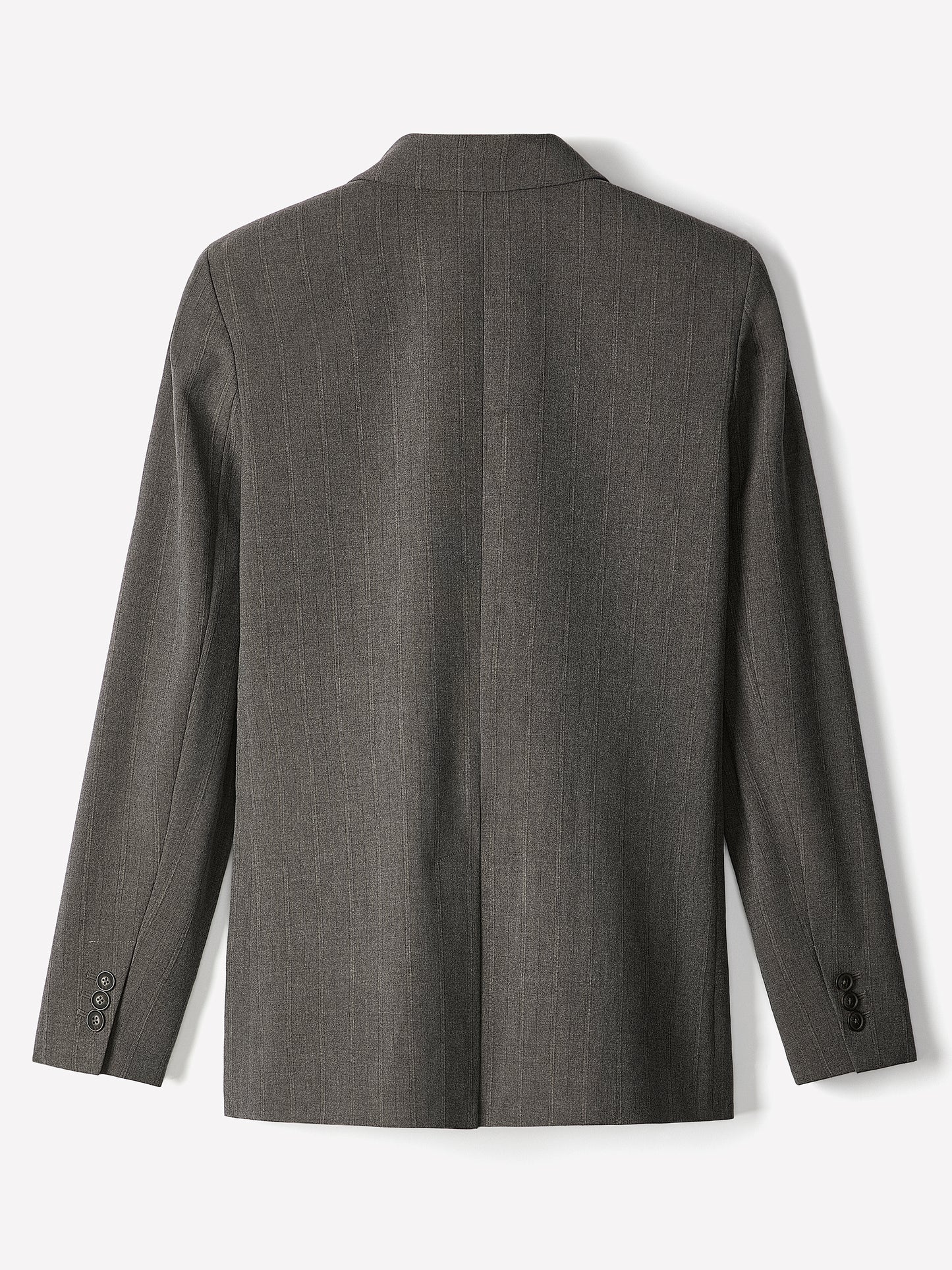 Woven Stretch Classic Relax Blazer with Double-Breasted Closure