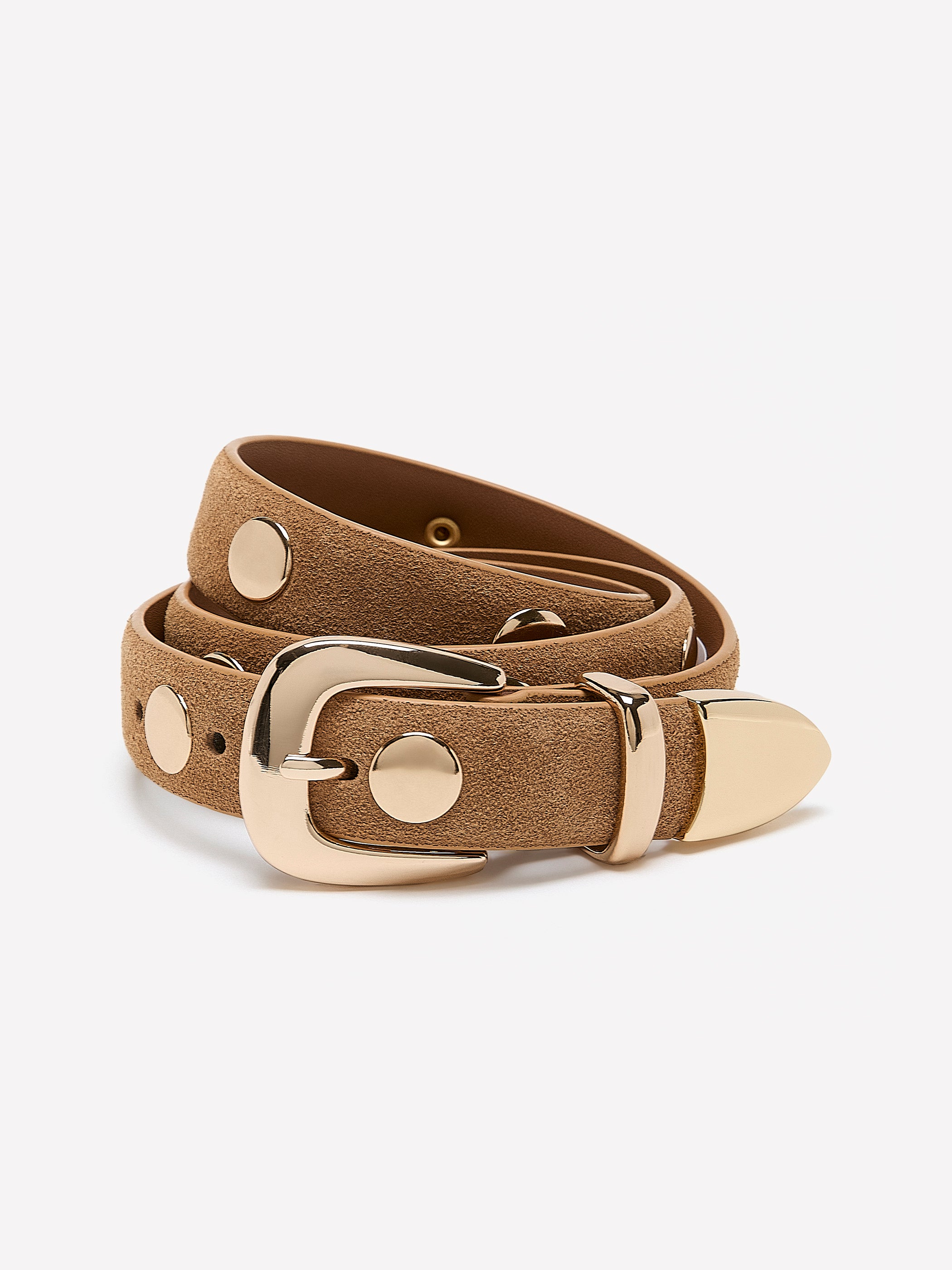 Studded Suede Belt