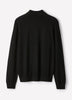 Long Sleeve Mock Neck Pullover Sweater Cotton Blend