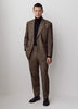 Tapered Brown Tweed Woven Pant